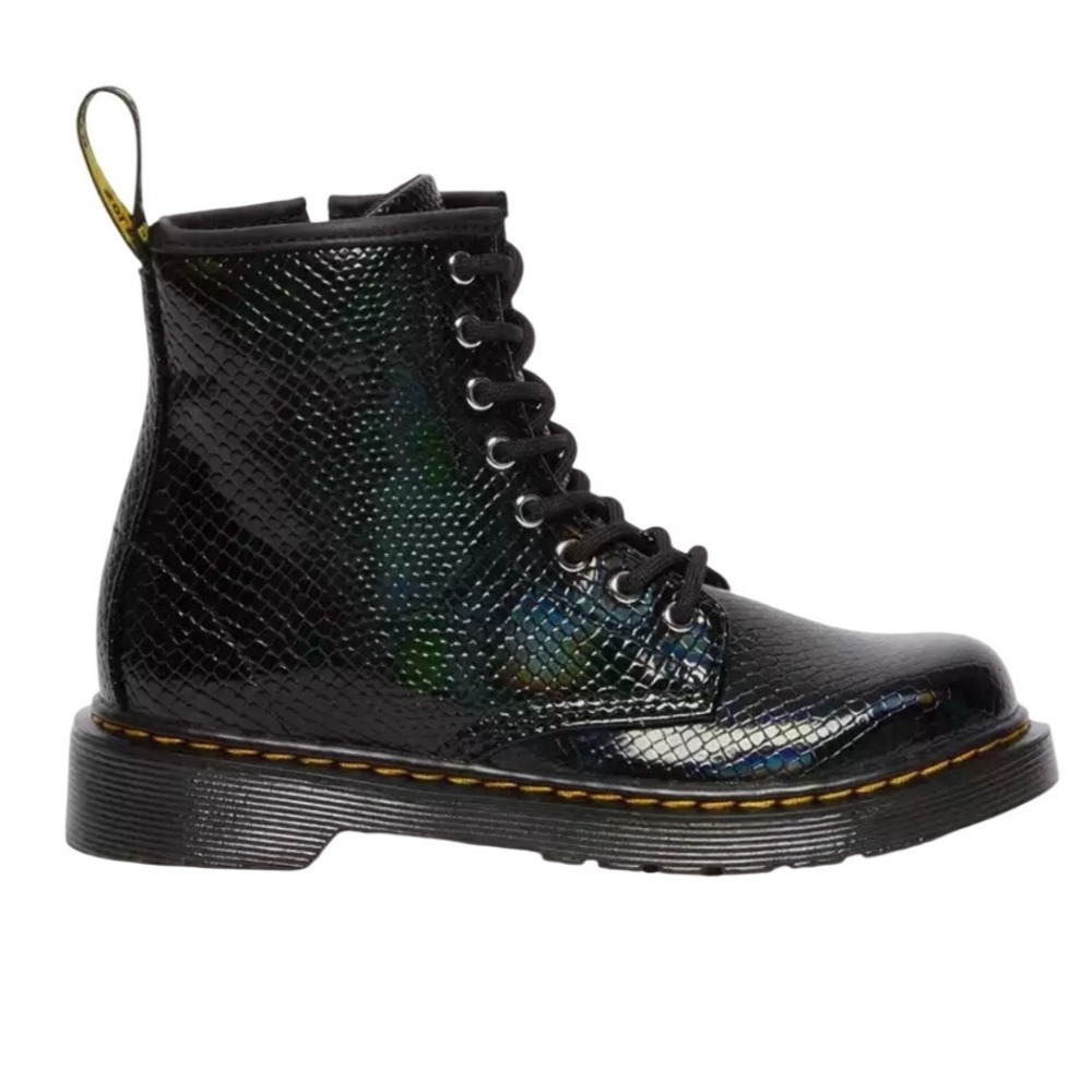 Dr. Martens 1460 J Reptile Emboss Black Iridescent Boots 26605001 Kids US 1